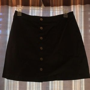Button front skirt
